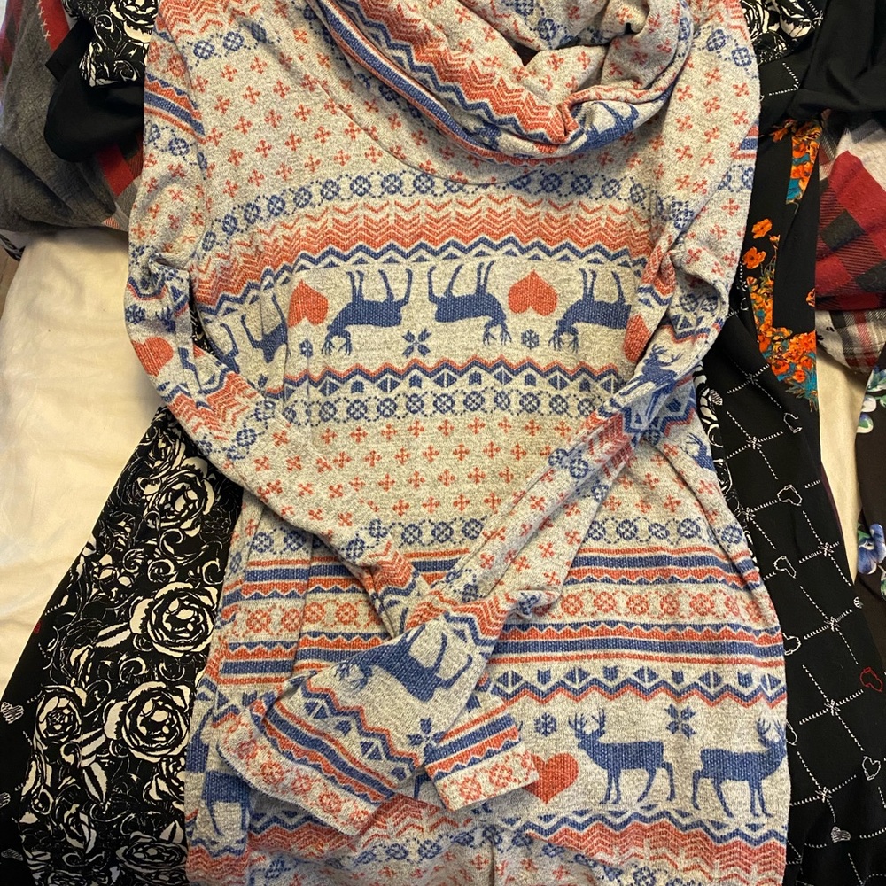 Knee length warm dress